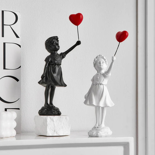 'Flying Balloon Girl' Figurine