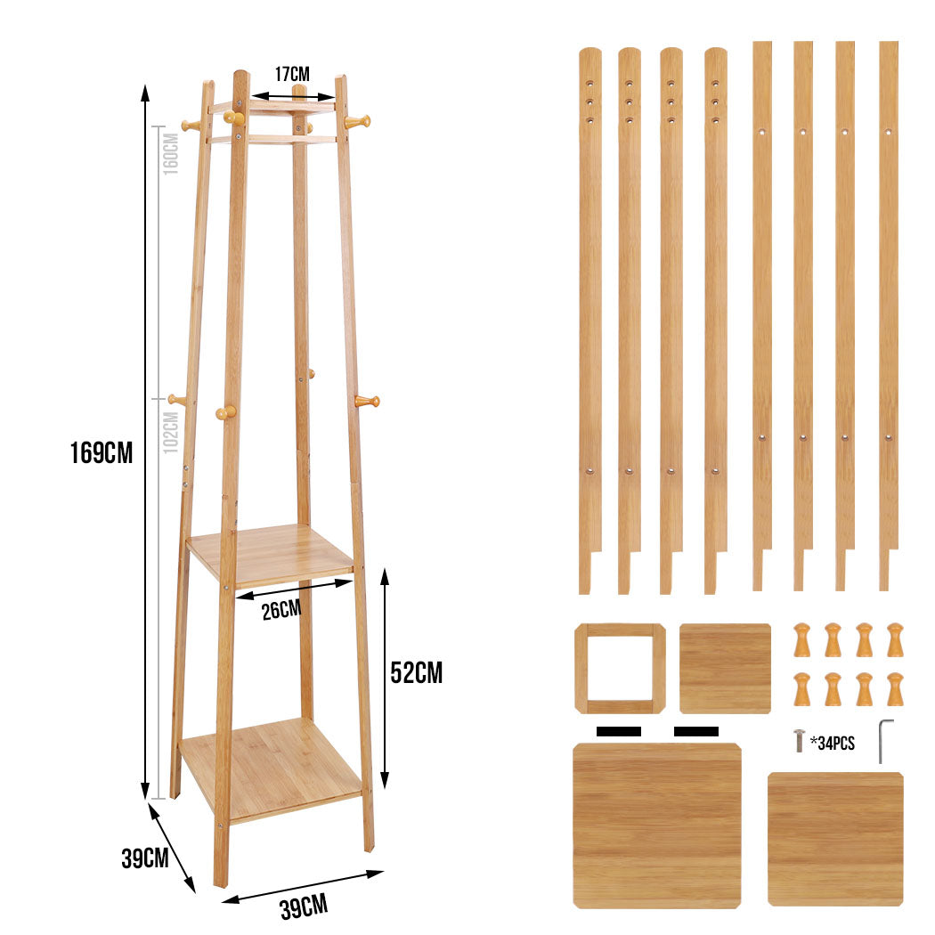 Bamboo Coat Rack