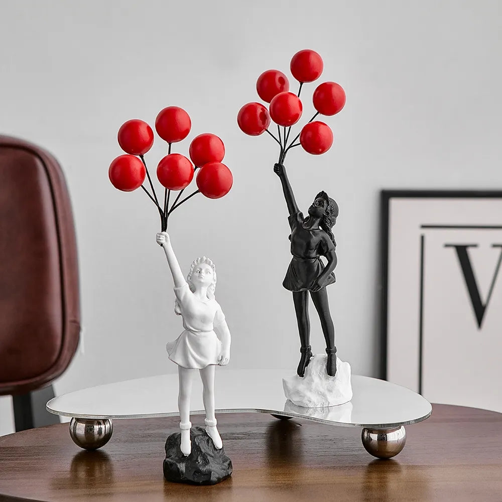 'Flying Balloon Girl' Figurine