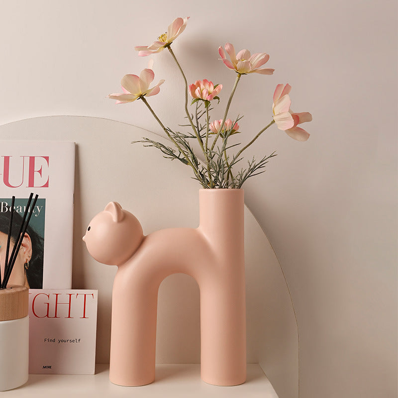 Flower Vase 'Lovely Cat'
