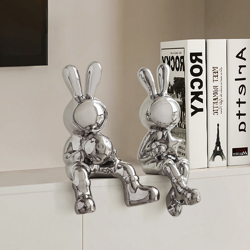 Abstract Sculpture 'Astro Rabbits'