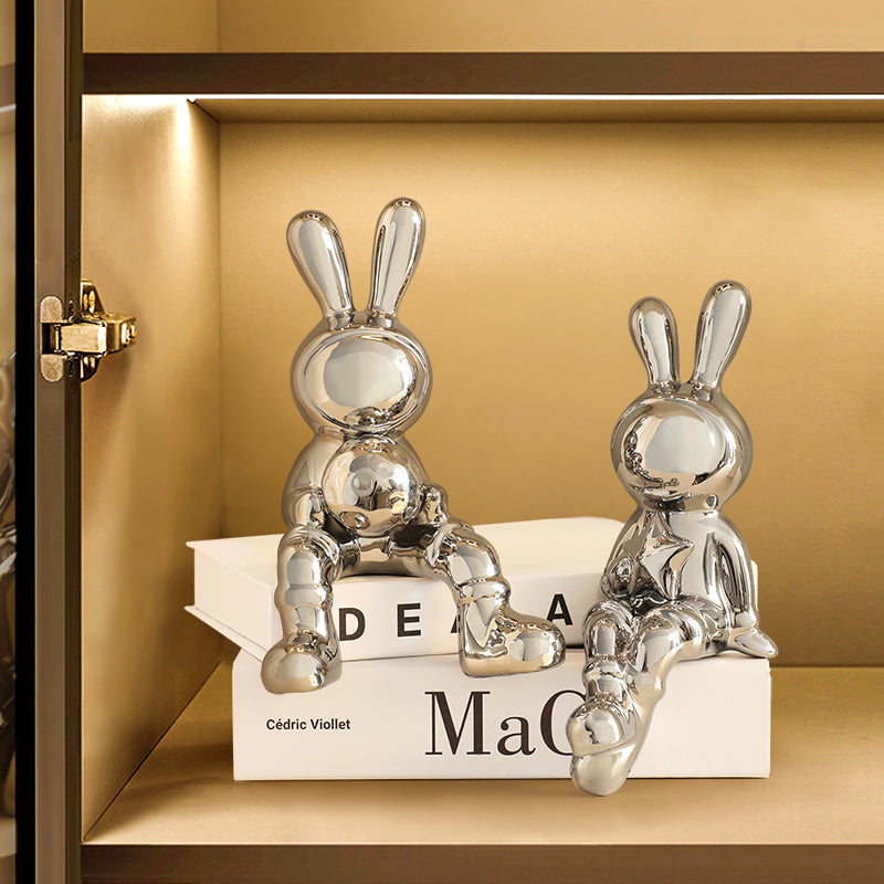 Abstract Sculpture 'Astro Rabbits'