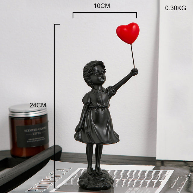'Flying Balloon Girl' Figurine