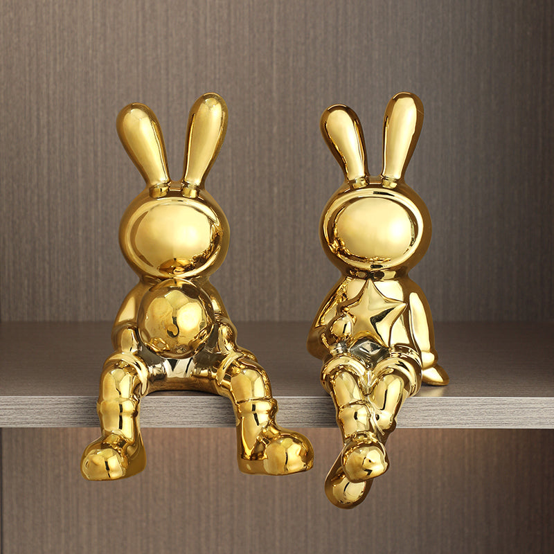 Abstract Sculpture 'Astro Rabbits'